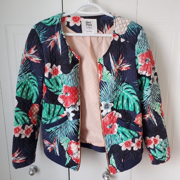 Vero Moda in Blue - Floral Bomber Jacket - Picture 3 of 6